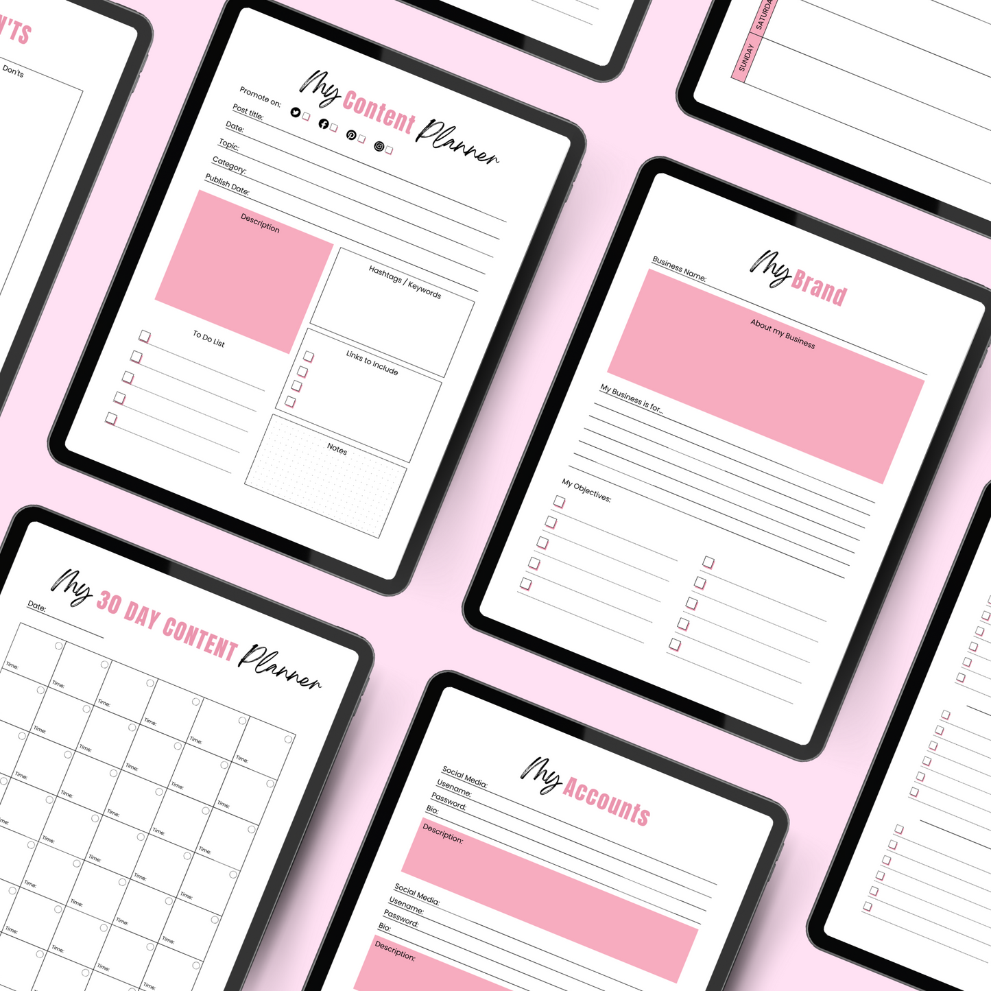 Mini Social Media Planner