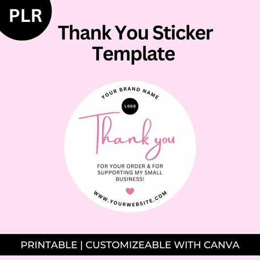 Thank You Sticker Template