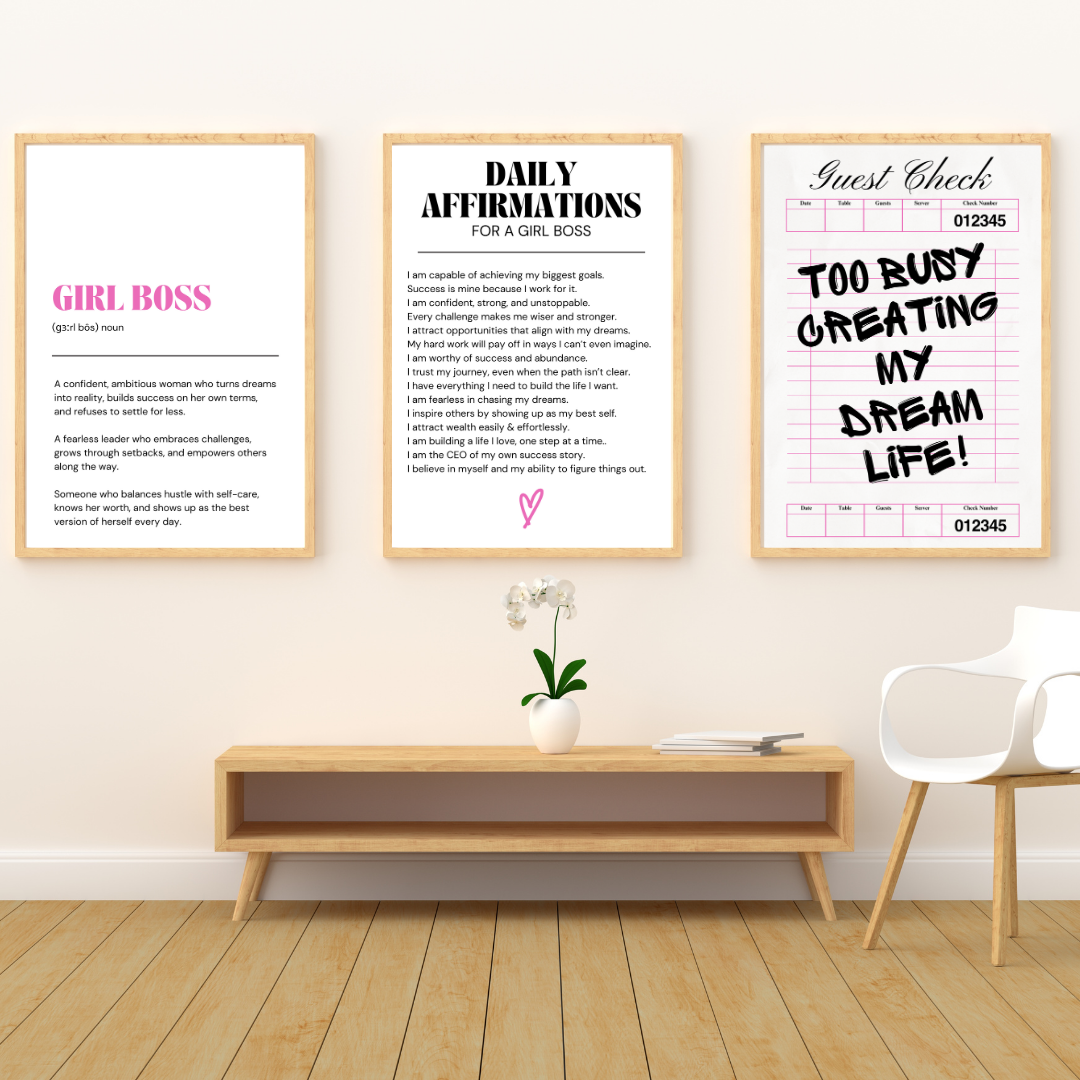 Too Busy Creating My Dream Life Wall Print