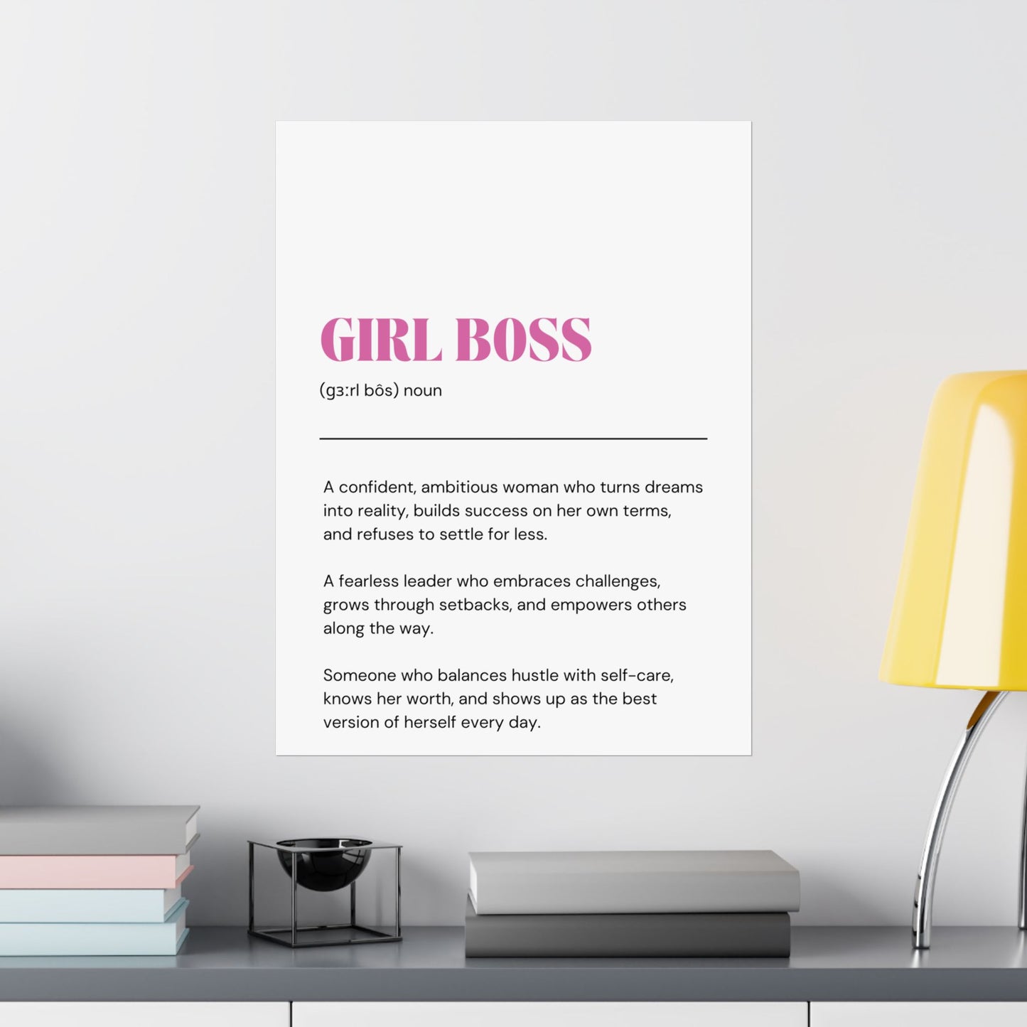 Girl Boss Meaning Wall Print