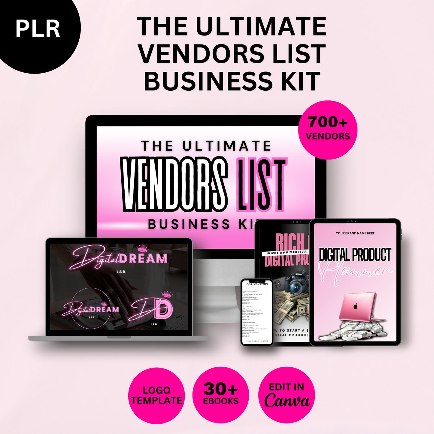 The Ultimate Vendors List Business Kit