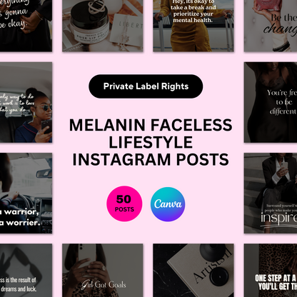 Melanin Faceless Lifestyle Instagram Posts