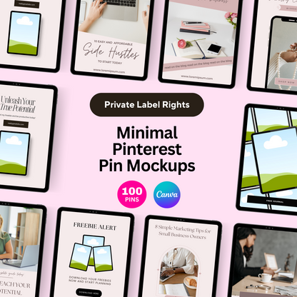 100 Minimal Pinterest Pin Mockups