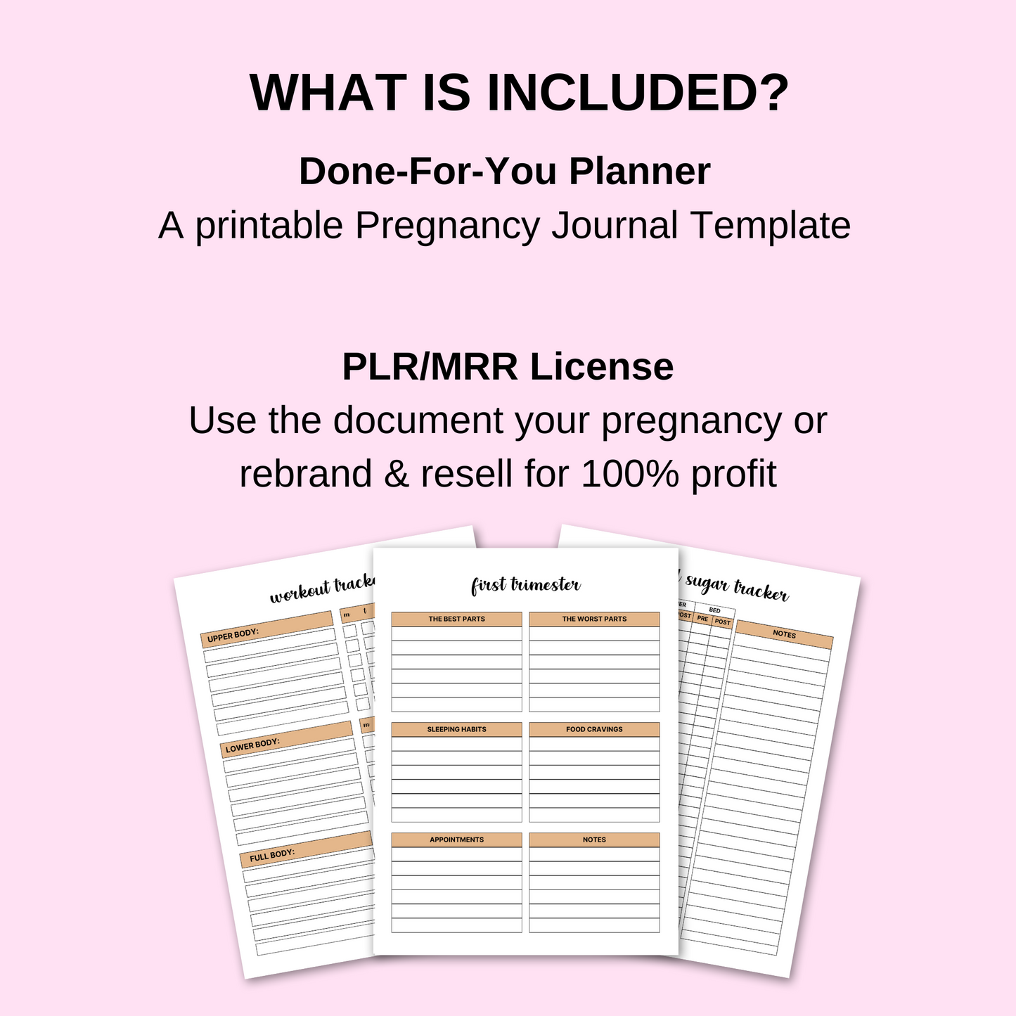 PLR Pregnancy Journal Template