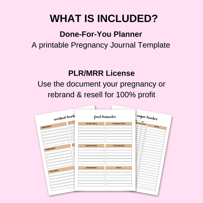 PLR Pregnancy Journal Template