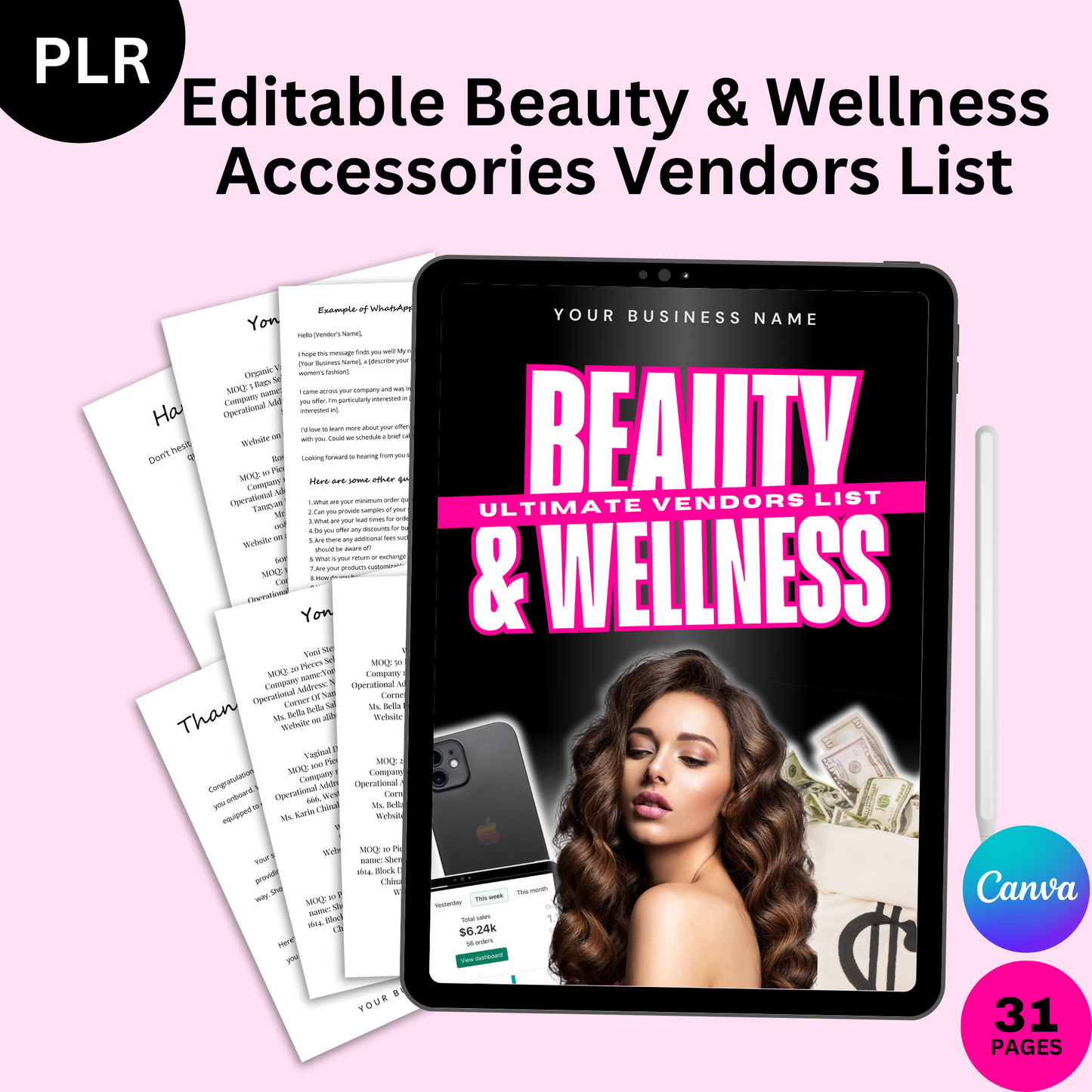 PLR Beauty & Wellness Vendors List