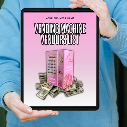 PLR Editable Vending Machine Vendors List