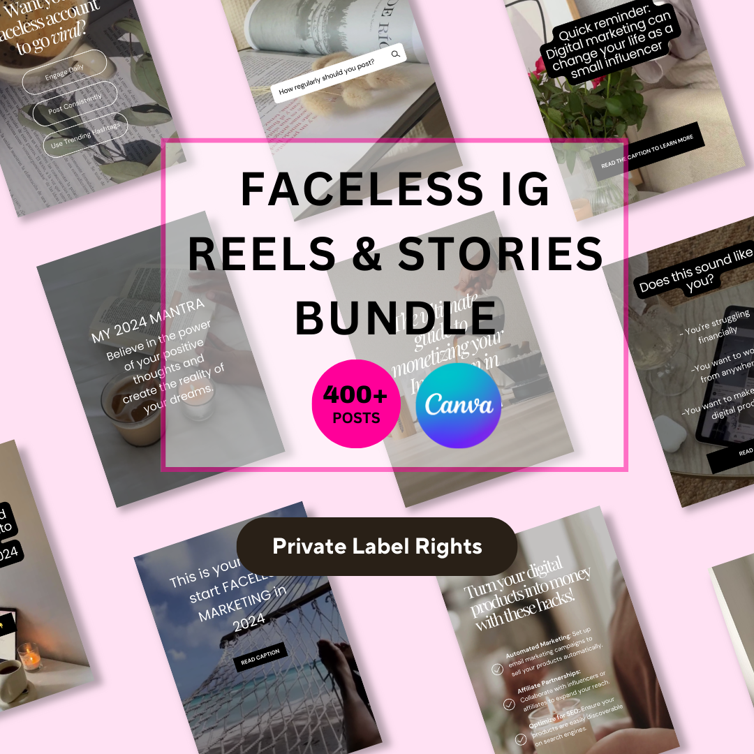 Faceless IG Reels & Stories Bundle