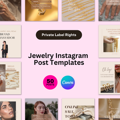 PLR Jewelry Instagram Post Templates