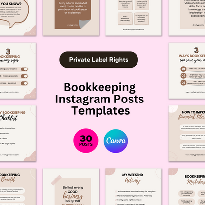 PLR Bookkeeping Instagram Posts