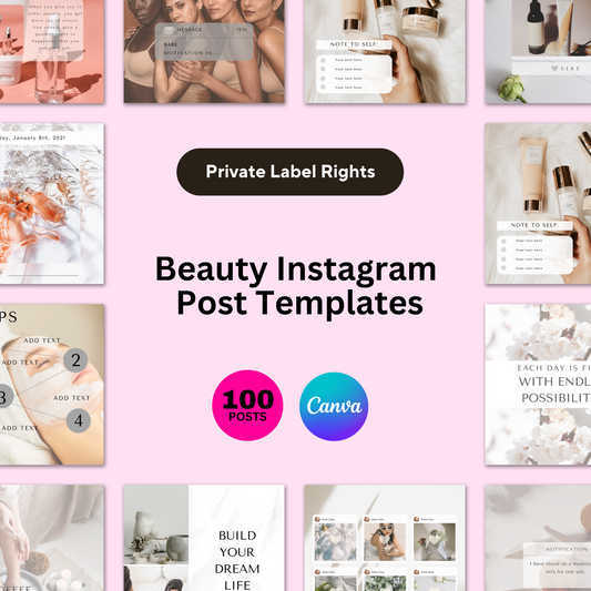 PLR Beauty Instagram Posts Template