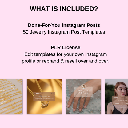 PLR Jewelry Instagram Post Templates