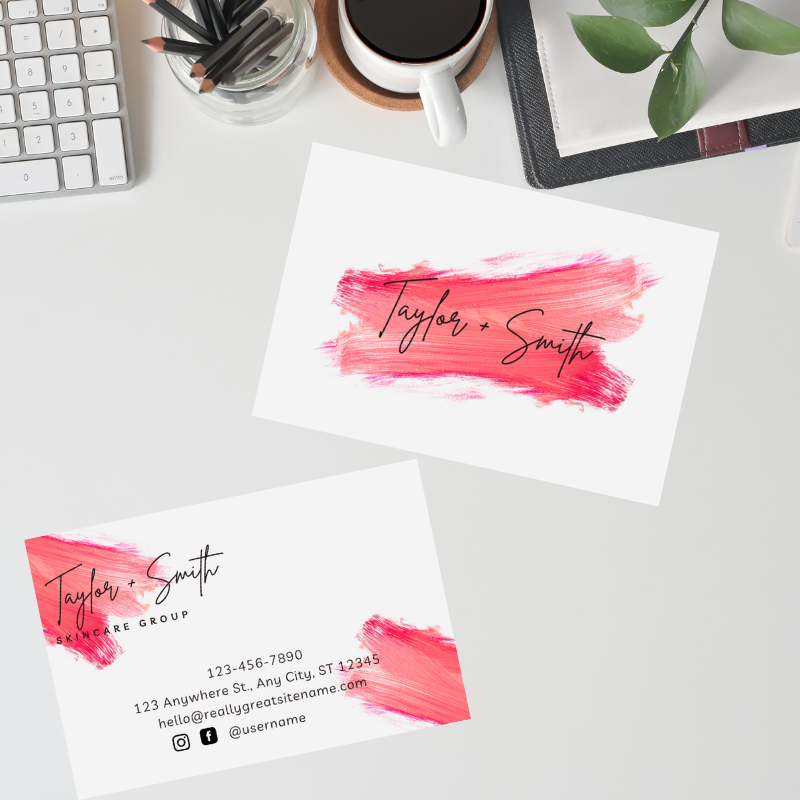 Pink Blush Business Card Template