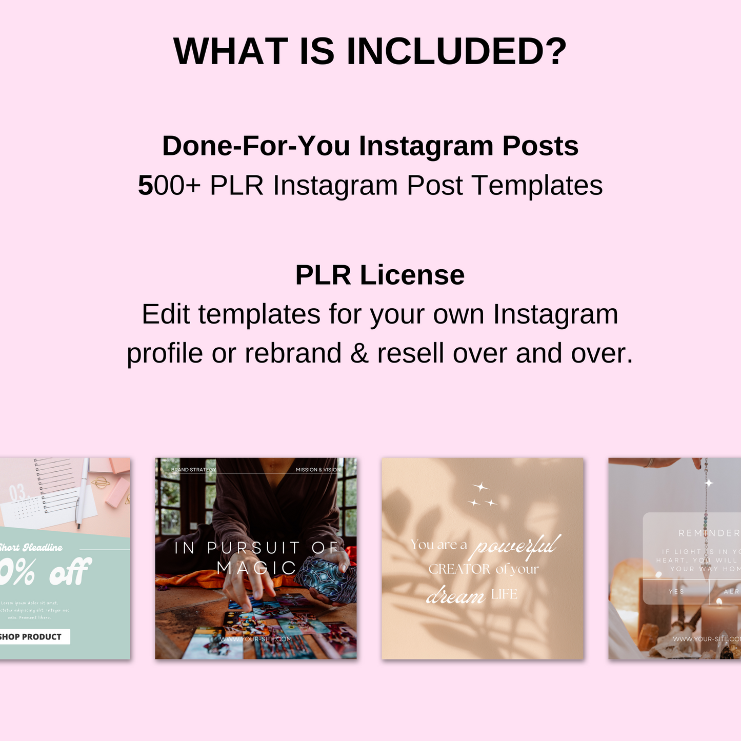 PLR Instagram Post Templates Bundle