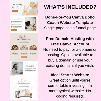 PLR Boho Coach Website Template