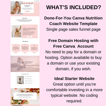 PLR Nutrition Coach Website Template