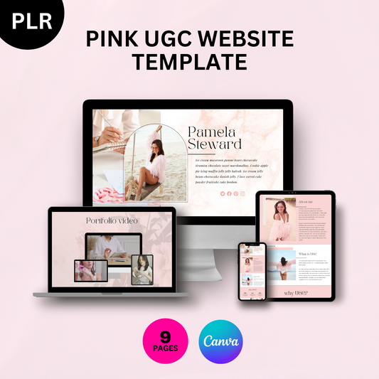 PLR Pink UGC Website Template