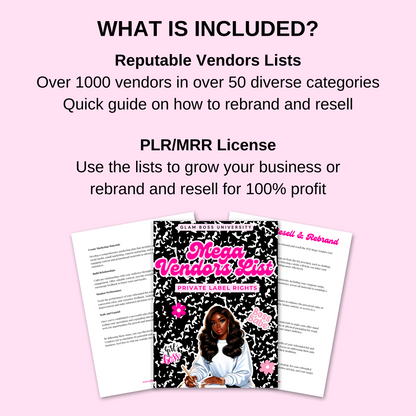 PLR Mega Vendors List