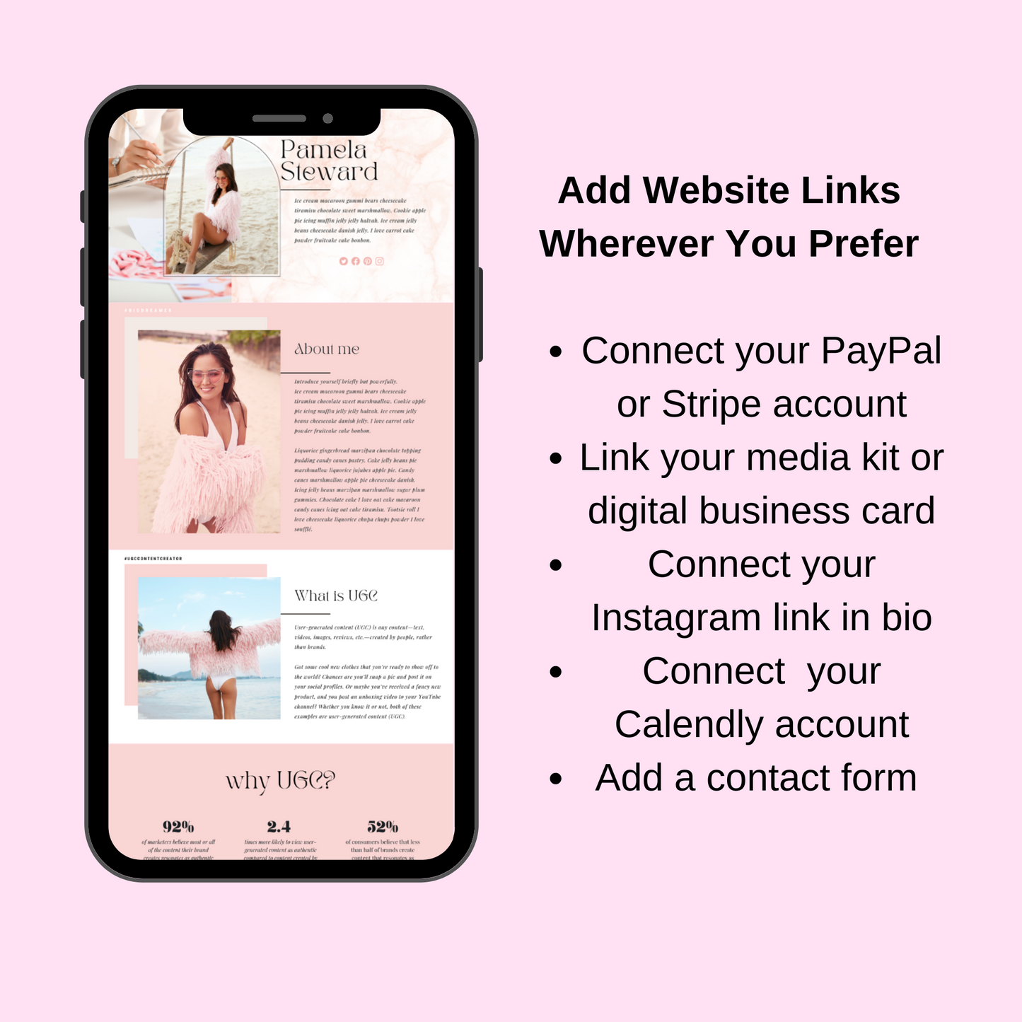 PLR Pink UGC Website Template